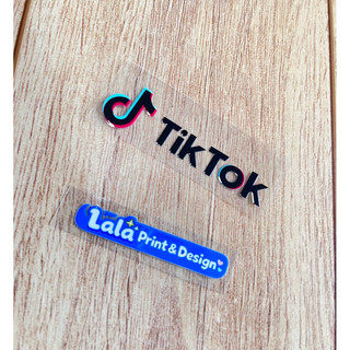 Tem Decal UV DTF logo TikTok Dán điện thoại | Dán Thân Xe Máy | Dán Xe Điện | Dán xe ô tô | Dán Bình Nước