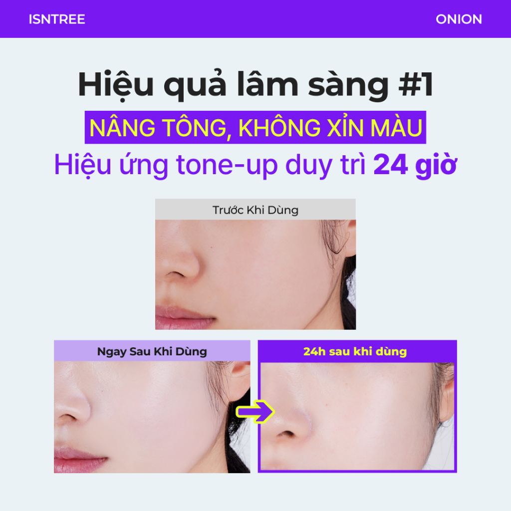 [NEW] ISNTREE Kem Chống Nắng Nâng Tone Hành Tím 50ml