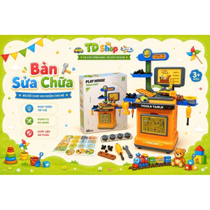 Bàn Đồ Chơi Cho Bé 3+ – Bộ Bác Sĩ / Kỹ Sư 55-66 Chi Tiết, Xe Đẩy Mini, Đồ Chơi Nhập Vai Phát Triển Trí Tuệ