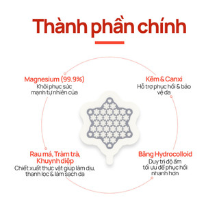 [Snow2plus CHÍNH THỨC] Miếng dán AC Magiê (Lớn, 6 miếng vá) / Loại bỏ mụn nhanh chóng / Da phục hồi 8 giờ / Miếng dán kim / Miếng dán lúm đồng tiền