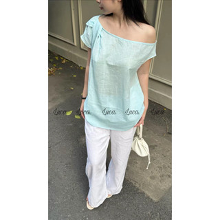 𝙑𝙄𝙊 𝙏𝙊𝙋 - Áo Linen Tưng PRE Xoắn Vai