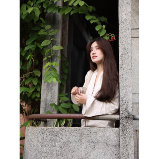 𝙈𝙄𝙃𝙊 𝙏𝙊𝙋 - Áo Linen TƯNG GÂN Cúc Bọc