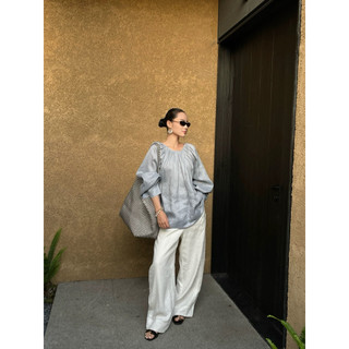 𝘿𝘼𝙉𝙔 𝙏𝙊𝙋 - Áo Linen Tơ Mềm Khoét Lưng