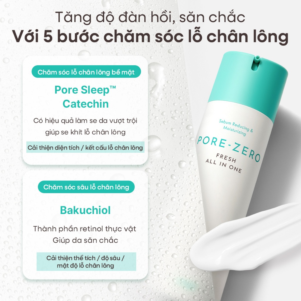 [OBgE Chính hãng] Sữa Dưỡng Da Kiểm Soát Nhờn Pore Zero Fresh All in One 150ml | Kết Thúc Tươi Mát | Công Thức Kiềm Dầu | Hiệu Ứng Làm Mát | Chăm Sóc Lỗ Chân Lông 5 Bước