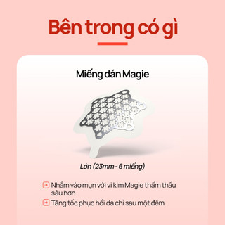 [Snow2plus CHÍNH THỨC] Miếng dán AC Magiê (Lớn, 6 miếng vá) / Loại bỏ mụn nhanh chóng / Da phục hồi 8 giờ / Miếng dán kim / Miếng dán lúm đồng tiền
