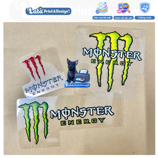 Tem Decal UV DTF MONSTER Energy Dán Xe Ô tô, Dán Xe Máy | Dán xe điện | Dán Laptop | Dán Bình Nước chống nước, bền màu