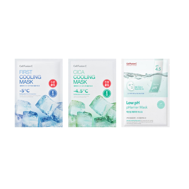 Cell Fusion C Bộ sưu tập gói mặt nạ Mask pH thấp, Mặt nạ làm mát Cica, Mặt nạ làm mát đầu tiên 5ea, 10ea
