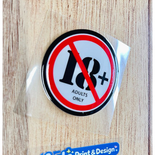 Tem UV DTF Cảnh Báo 18 + Adults Only Decal Dán Cửa | KTV | Khu vực riêng | Dán Trang Trí Xe Máy