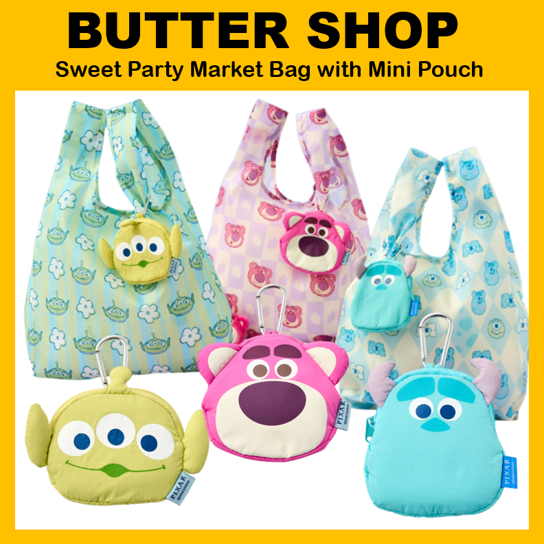 [BUTTER SHOP] Túi đựng chợ tiệc ngọt ngào ButterShop kèm túi Mini (Alien / Lotso / Sulley) Túi quyến rũ