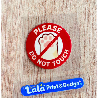 Tem Decal UV DTF Don’t Touch Tay Mèo Cute | Dán Điện Thoại | Dán Nón Bảo Hiểm | Dán Xe Điện | Dán xe Máy | Dán Bình Nước
