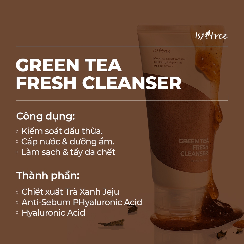 ISNTREE Sữa Rửa Mặt Trà Xanh 120ml