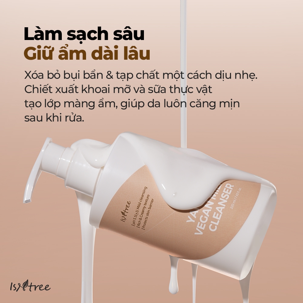 ISNTREE Sữa Tẩy Trang Thuần Chay Khoai Mỡ 220ml