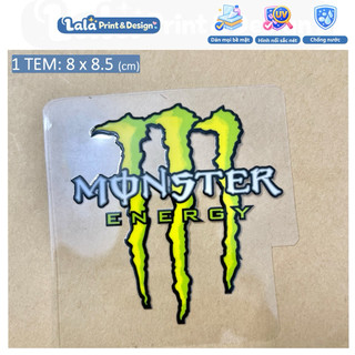 Tem Decal UV DTF MONSTER Energy Dán Xe Ô tô, Dán Xe Máy | Dán xe điện | Dán Laptop | Dán Bình Nước chống nước, bền màu