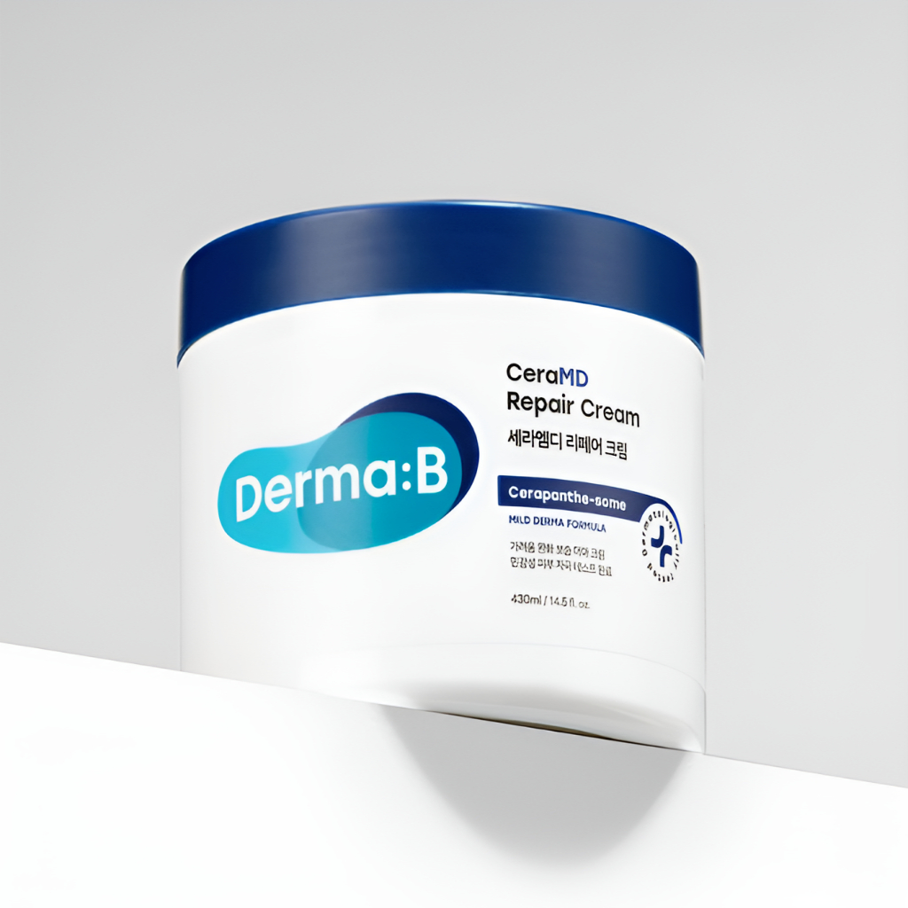 Derma: Kem & Kem dưỡng da phục hồi CeraMD B | Chăm sóc rào cản độ ẩm sâu | Ceramide, Panthenol & Bơ hạt mỡ | Kem dưỡng ẩm hàng ngày cho da nhạy cảm | Sản xuất tại Hàn Quốc