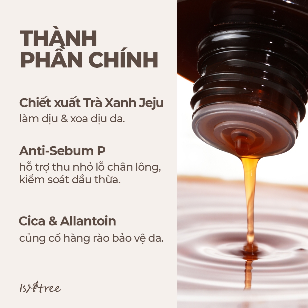 ISNTREE Toner Trà Xanh Kiềm Dầu 200ml