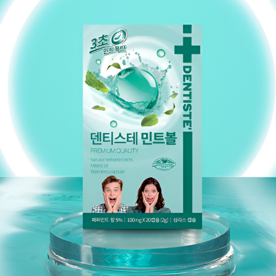 Quả bóng bạc hà Dentiste 20 chiếc x 5 gói | Olive Young Bán chạy nhất | Viên nang làm mát hơi thở Hàn Quốc | Chăm sóc hơi thở bạc hà cầm tay | Kẹo làm mới miệng không đường | Tươi