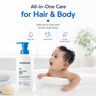 ⭐ATOPALM⭐ Top Toe Wash Dầu gội & Sữa tắm toàn diện 100ml / 300ml / 460ml / 400ml Refill Baby Skincare Sản xuất tại Hàn Quốc