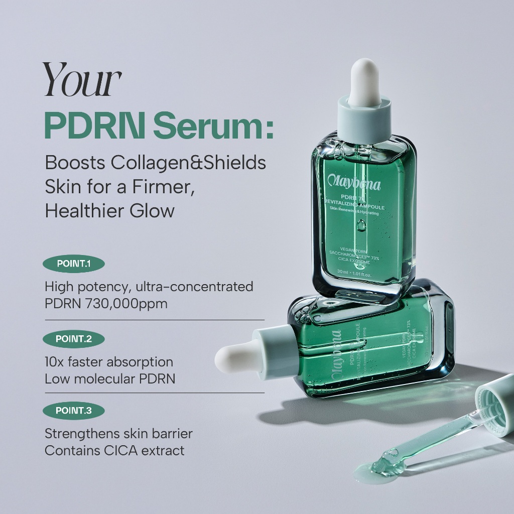 [Maybena] Bộ kem PDRN Ampoule +, Vegan PDRN Complex 730.000ppm (Chống nhăn, đàn hồi, rạng rỡ)