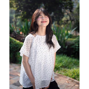 ⭐ PAMI TOP | Áo Babydoll Hoa Nhí Cổ Yếm Tơ Mềm Phối Lót Lụa Nữ Tính