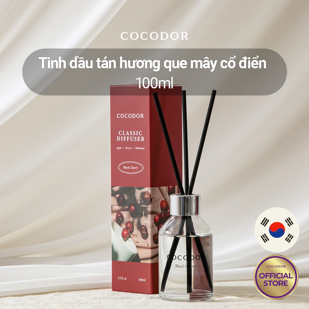 COCODORQue khuếch tán cổ điển 100ml/ 3.4oz/ Nhiều Hương/ Que hương thơm Hàn Quốc/ mùi hương sang trọng