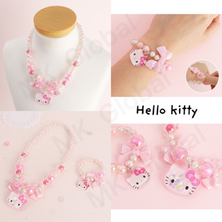 [Sanrio] Hello Kitty Kuromi Cinnamoroll Bộ vòng cổ vòng tay lấp lánh cho bé | Sản xuất tại Hàn Quốc