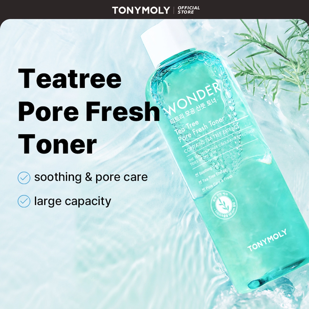 TONYMOLY Wonder Tea Tree Pore Fresh Toner Làm sạch lỗ chân lông, PHA dịu nhẹ