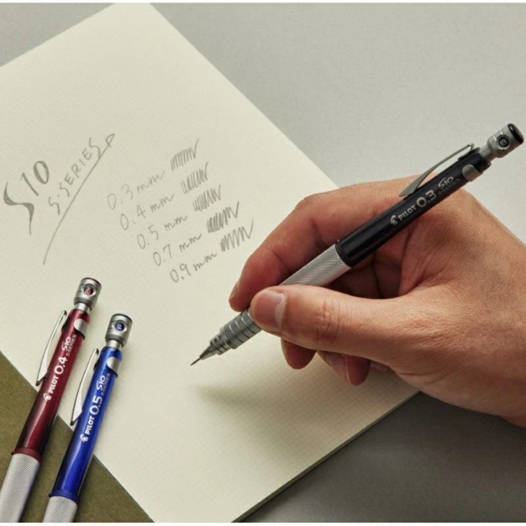 PILOT S10 But Chi Ky Thuat HPS-1SR/0.3 0.5 0.7 0.9mm/Grip Dong Nhua Truot/Ong Dan Dai/Nhat