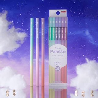 Uni Palette 2B Pencils 12pcs/Bút chì gỗ cao cấp/Dreamy Marshmallow/Dụng cụ học tập/Hàng Nhật