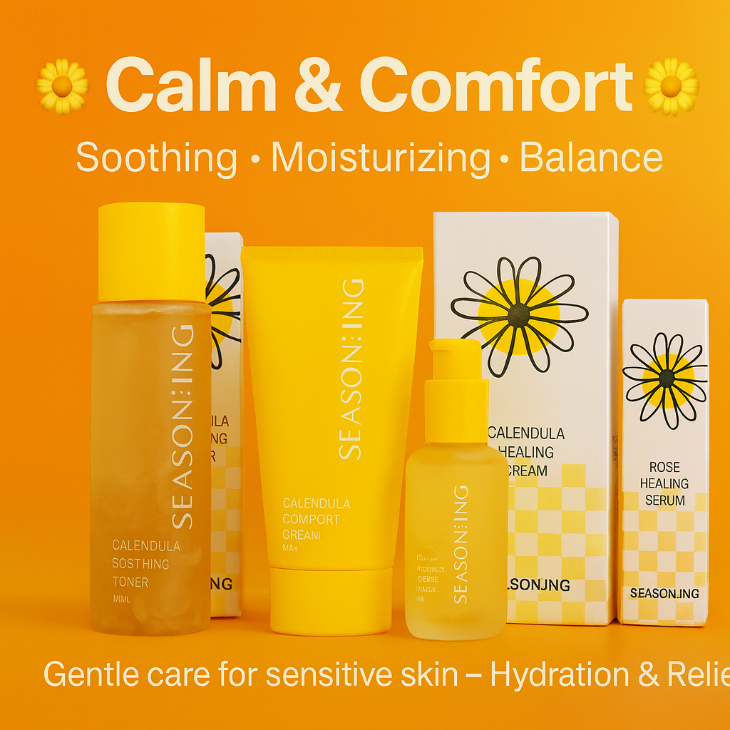 Calendula Cream | SEASON:ING Kem Dưỡng Hoa Cúc 80ml | Niacinamide Ceramide Da Nhạy Cảm K-Beauty