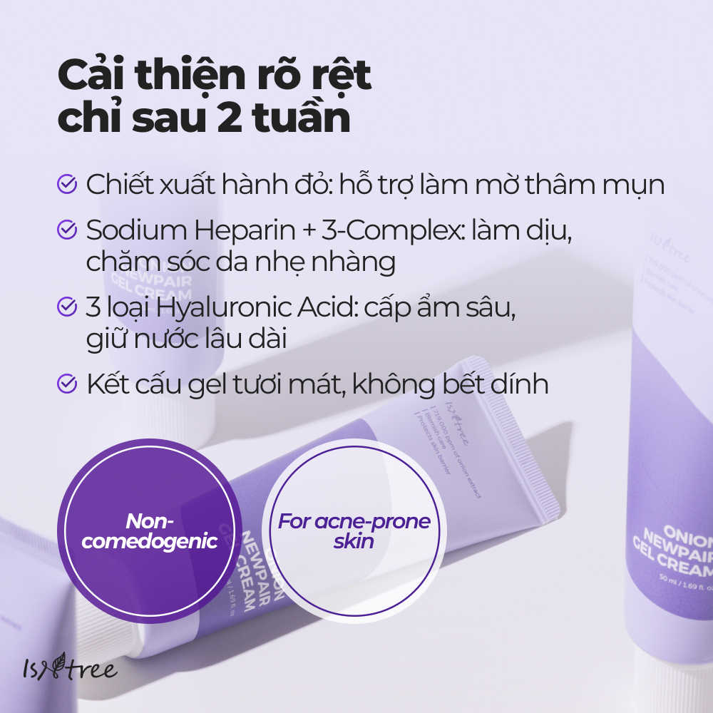 ISNTREE Gel Dưỡng Ẩm Hành Tím Phục Hồi Da 50ml