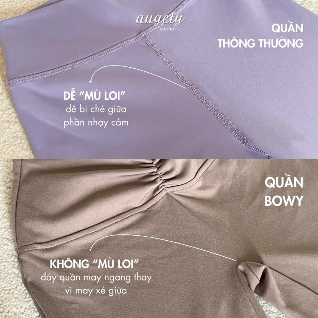 Quần Legging Ống Loe Lưng V Chiết Eo Nơ Sau Augety Studio, BOWY Flared Leggings