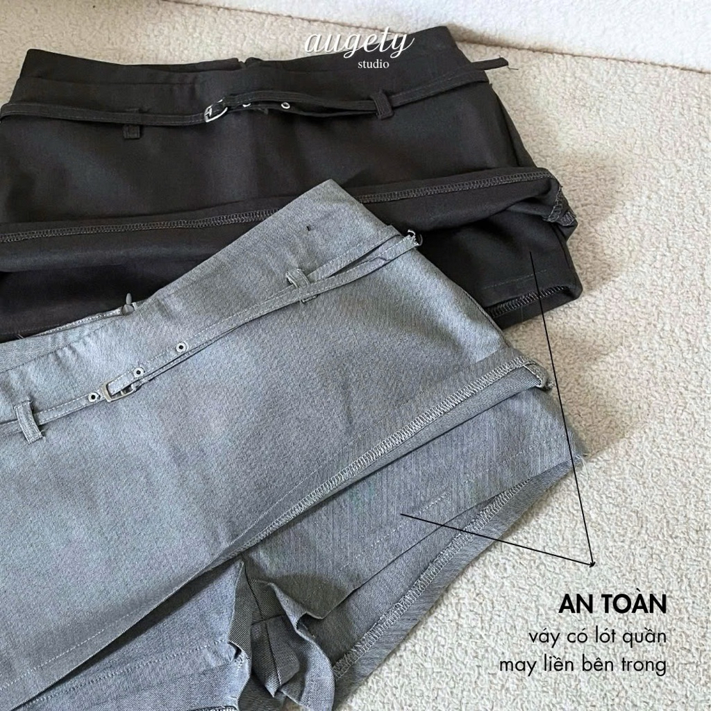 Váy Quần Ngắn Cạp Trễ Có Thắt Lưng Augety Studio, KENDIE Skirt