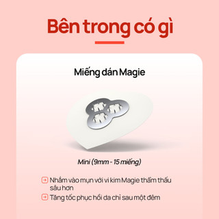 [Snow2plus CHÍNH THỨC] Miếng dán AC Magiê (Mini 15 miếng vá) / Loại bỏ mụn nhanh chóng / Da phục hồi 8 giờ / Miếng dán kim / Miếng dán lúm đồng tiền
