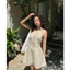 ✨ DESTINY DRESS – Đầm Cổ Yếm Cổ V Dáng Xòe Thanh Lịch Chất Bố Tweed Cao Cấp
