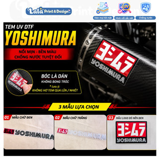 Tem Decal UV DTF YOSHIMURA Dán Pô Xe | Dán Phuộc xe| Dán Xe Ô tô | Dán Xe Máy | Dán xe điện