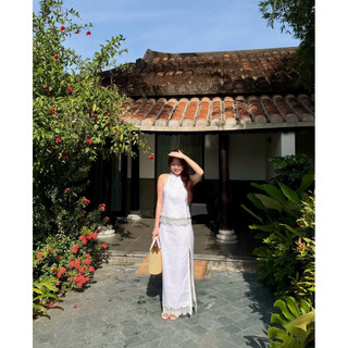 𝘿𝙊𝙇𝙇 𝙎𝙀𝙏 - Set Linen TƯNG PRE Áo và Chân Váy Phối Ren