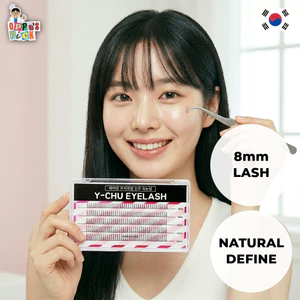 Lông Mi Giả Khay Tự Nối Cao Cấp Hàn Quốc 8mm B-2-2 Tự Nhiên (5 Hàng 200 Cụm)
