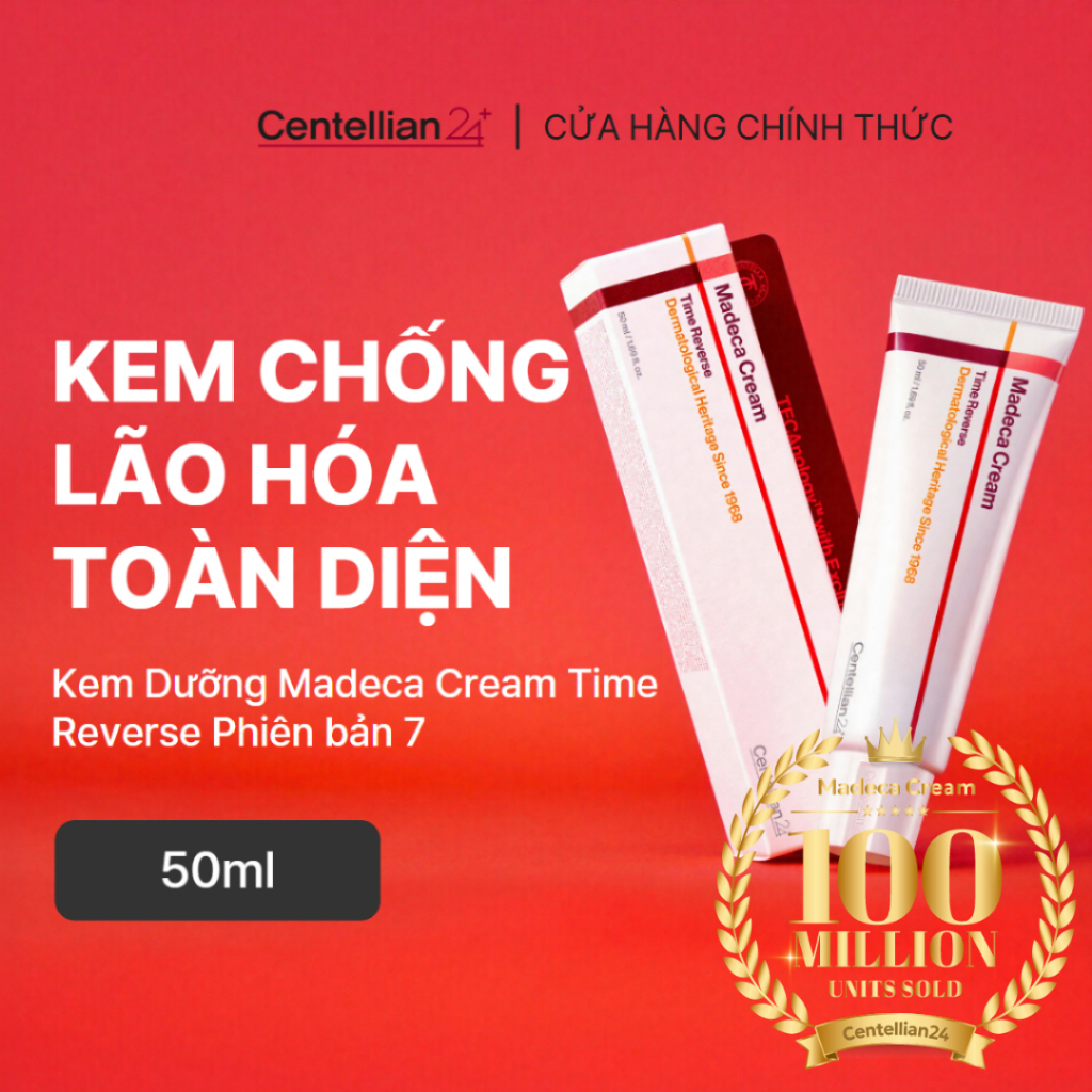 [Centellian24] Kem dưỡng Madeca Cream Time Reverse Season 7 hỗ trợ chăm sóc lão hóa toàn diện 50ml