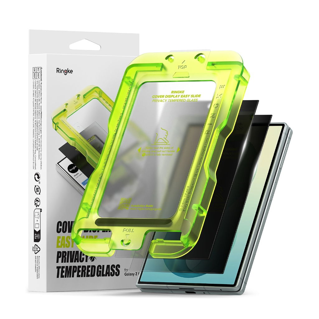 [Chính hãng] Kính cường lực chống nhìn trộm Samsung Galaxy Z Fold8 Ringke Easy Slide Privacy, độ cứng 9H, kèm khung trợ dán