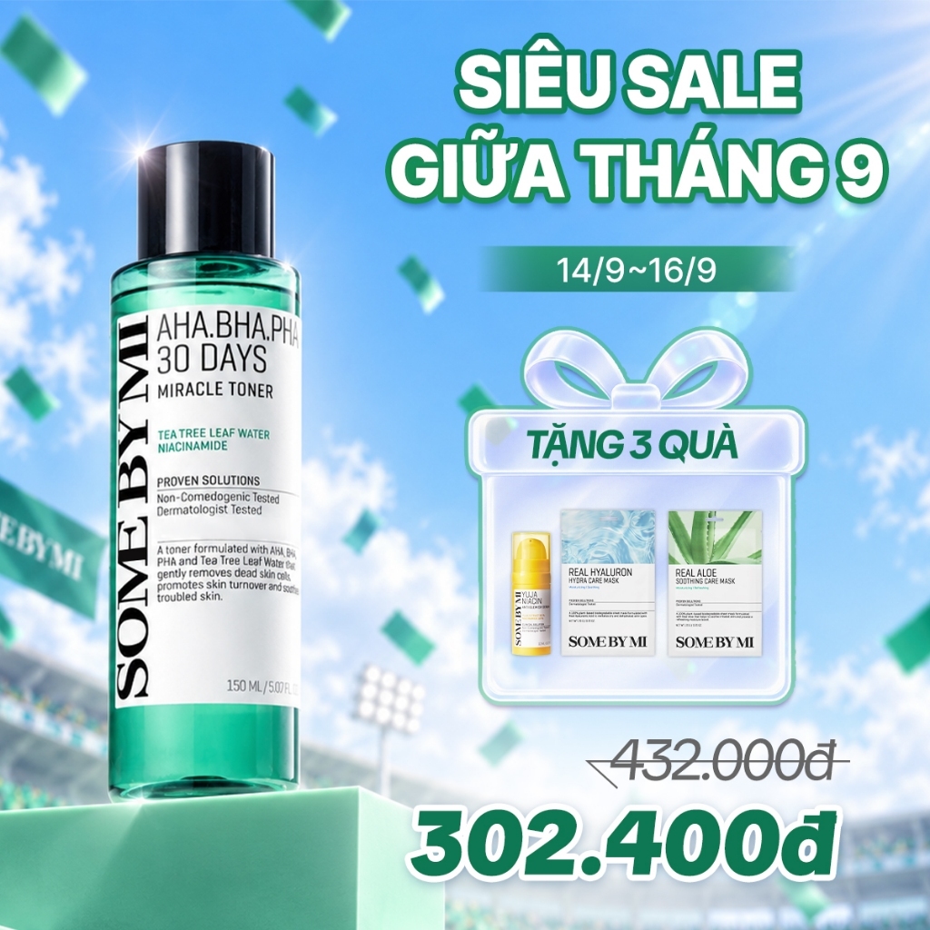[SOMEBYMI] Nước Hoa Hồng Làm Dịu Da Mụn AHA-BHA-PHA 30 Days Miracle Toner 150ml