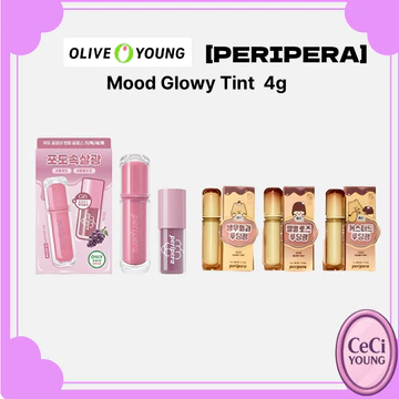 [PERIPERA] Mood Glowy Tint (Bộ / Đơn) (32 Màu) (+ Móc khóa & nhãn dán Pudding Squishy miễn phí) / Son Tint K-Beauty Hàn Quốc