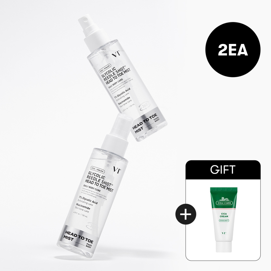 [VT] Glycolic Acid Reedle Shot Head to Toe Mist 7% Glycolic Acid & Niacinide Xịt dưỡng làm sáng & tẩy tế bào chết vùng thâm & nách [Flagship chính thức]