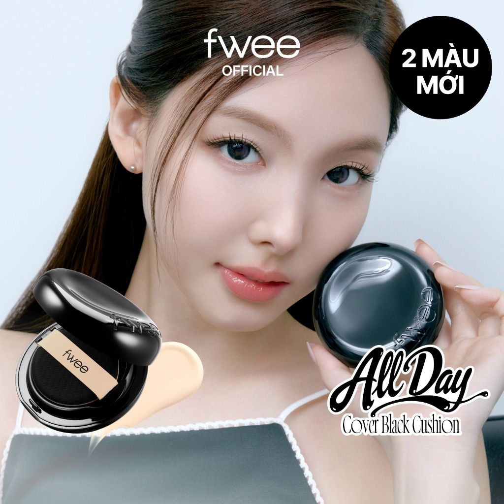 [fwee] All-Day Cover Black Cushion (7 Colors) / 13g