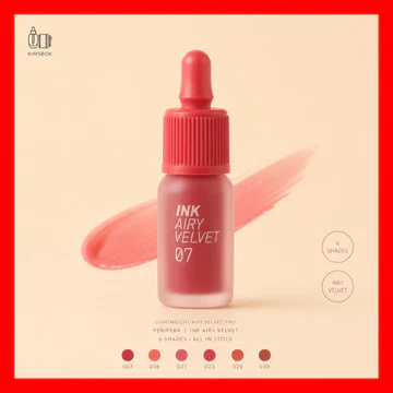 PERIPERA Lip Tint Ink Airy Velvet Nhẹ Soft Blur Finish 6 sắc thái