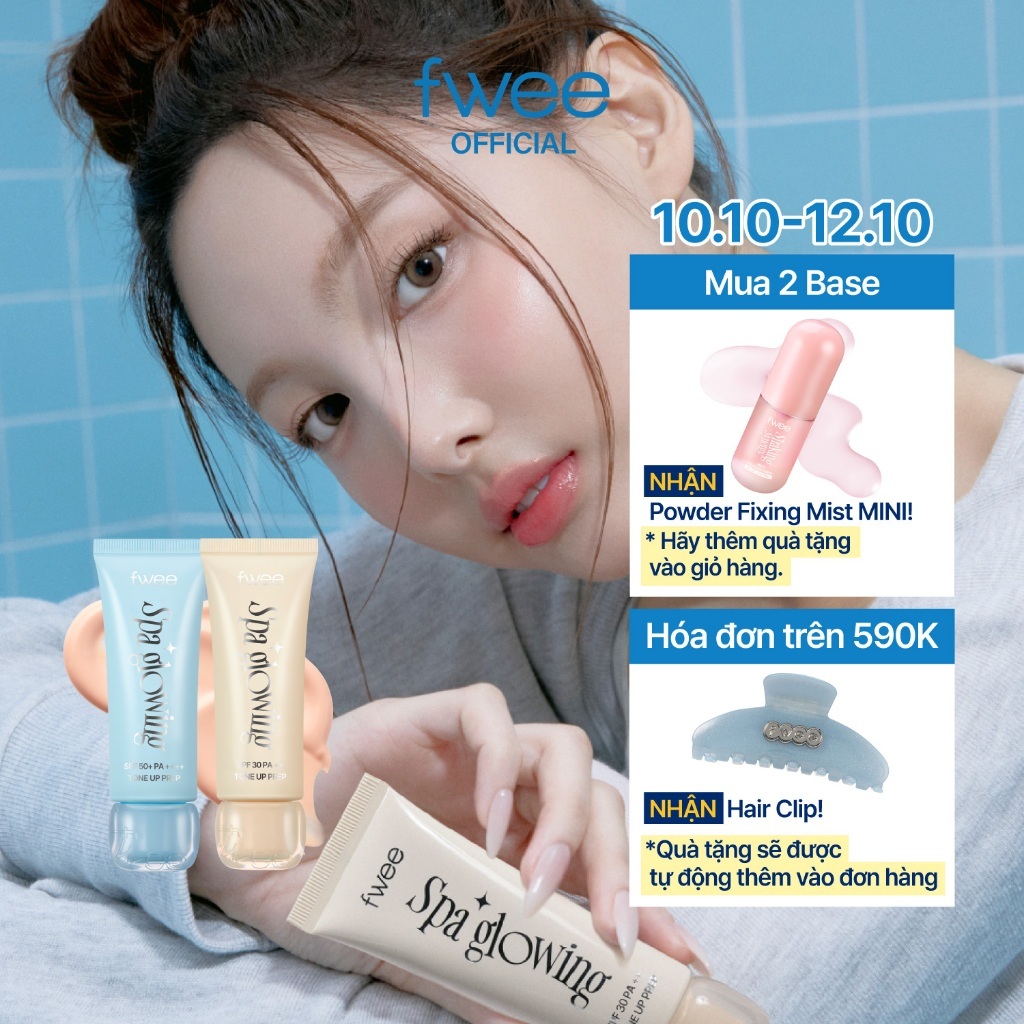 [fwee] Spa Glowing UV Tone Up Base (35ml) (Add-on Gift)