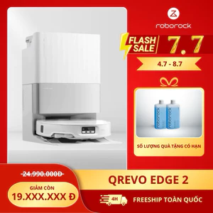 Robot hút bụi lau nhà Roborock Qrevo EdgeT| Qrevo Edge 2 giặt sấy nóng, Hàng chính hãng
