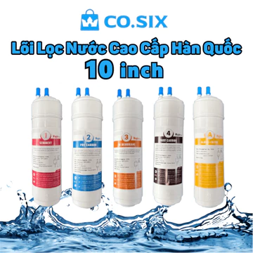 Lõi lọc nước cao cấp CO.SIX dạng U 10 inch cho máy lọc nước, vòi lọc / UF / Alkaline / tương thích với CNC, Kangaroo, Korihome, Yakyo, Rewa