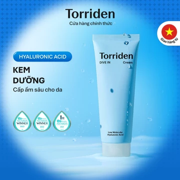 [Torriden Chính hãng] Kem dưỡng DIVE IN chứa Hyaluronic Acid, 80ml, Cream