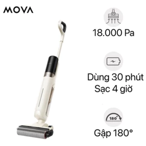 Máy hút bụi lau sàn không dây Mova K30 Pro | Lực hút 21.000Pa - Ngả phẳng 180° | BH 36 tháng