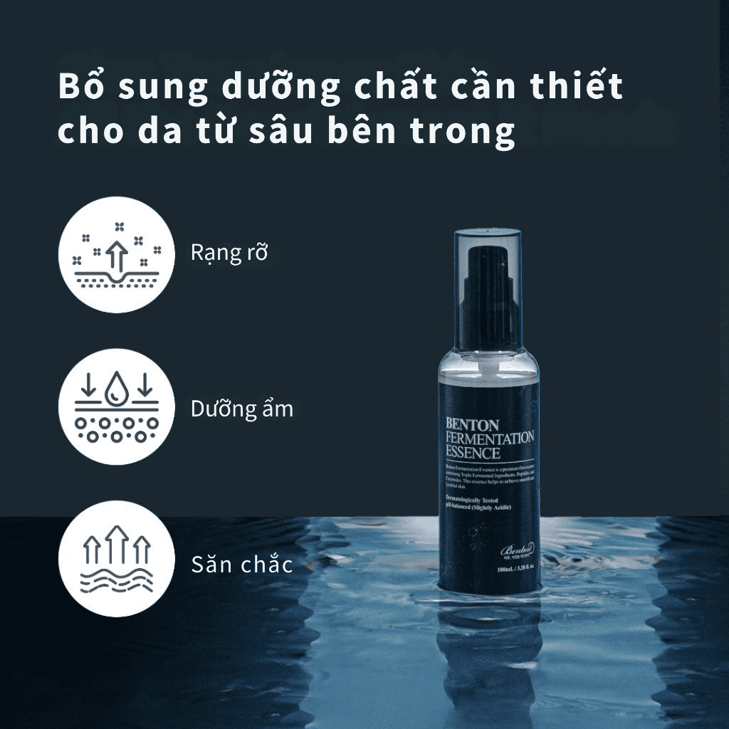 [Benton Official] Tinh Chất Benton Fermentation Essence – Chứa Galactomyces & Bifida, giúp làm sáng da, cấp ẩm, hỗ trợ cải thiện kết cấu da, cho da rạng rỡ